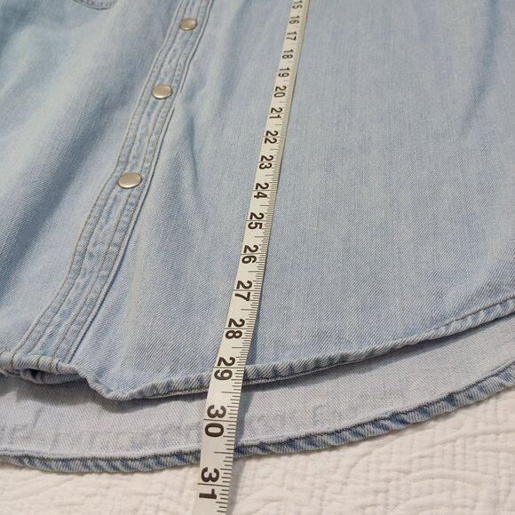 Forever 21 Mens Denim Hoodie Jacket Light Wash Medium Cotton Blend - Picture 8 of 9